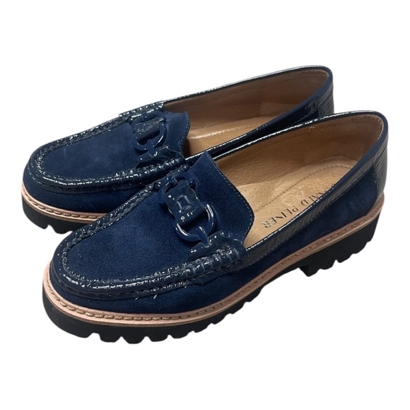 Donald J. Pliner Shoes - Donald Pliner Helioci Moe Toe Loafer Navy Suede Lug Sole NWOB
